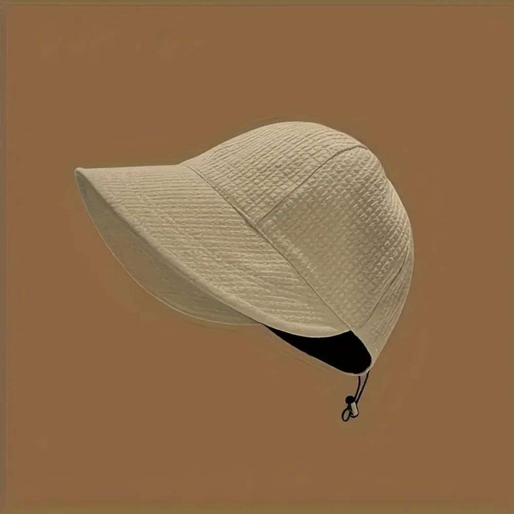 Women's Drawstring Waffle Pattern Baseball Cap