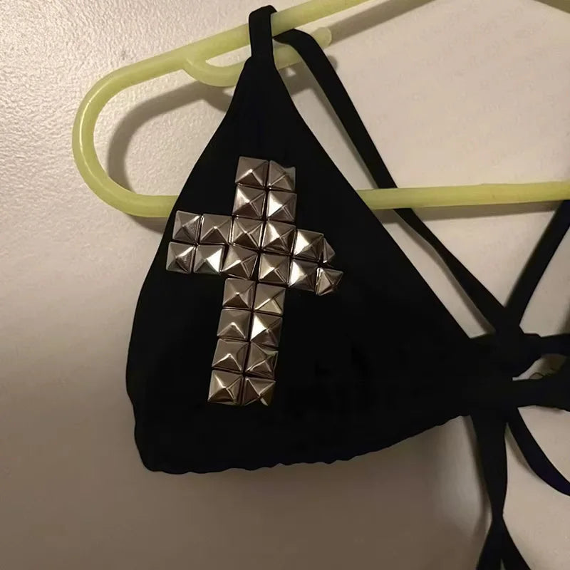 Black Triangle Bikini Top