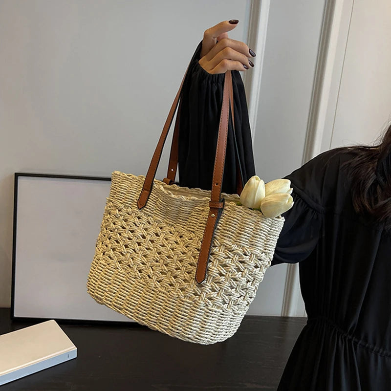 Beach Wicker Tote