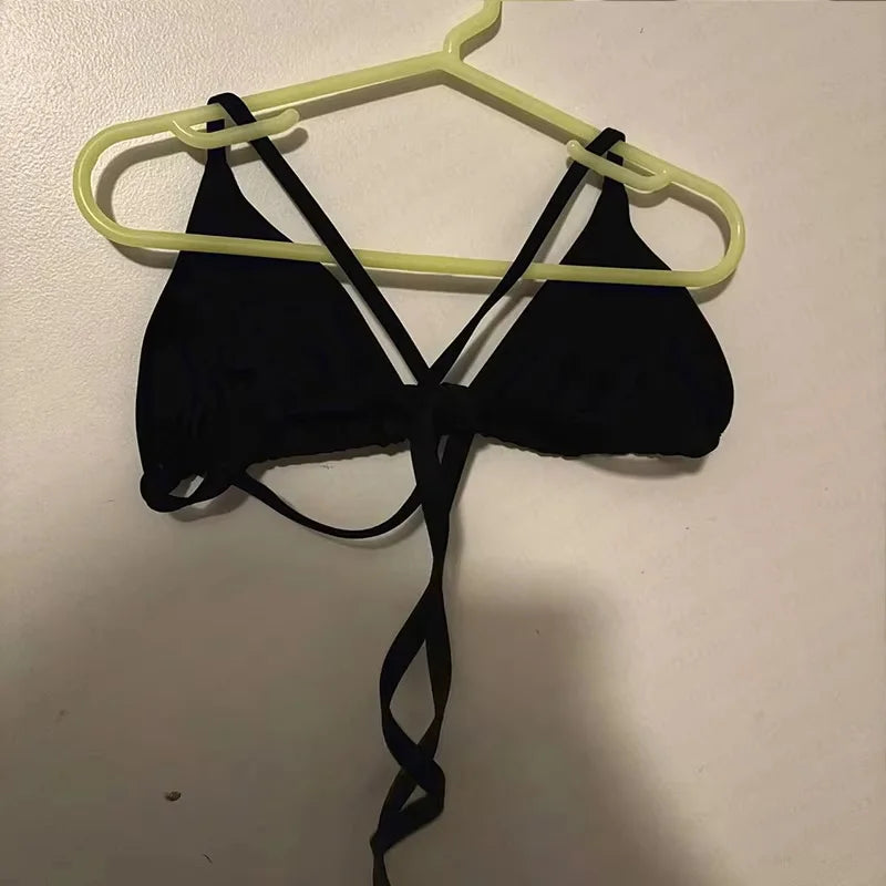 Black Triangle Bikini Top