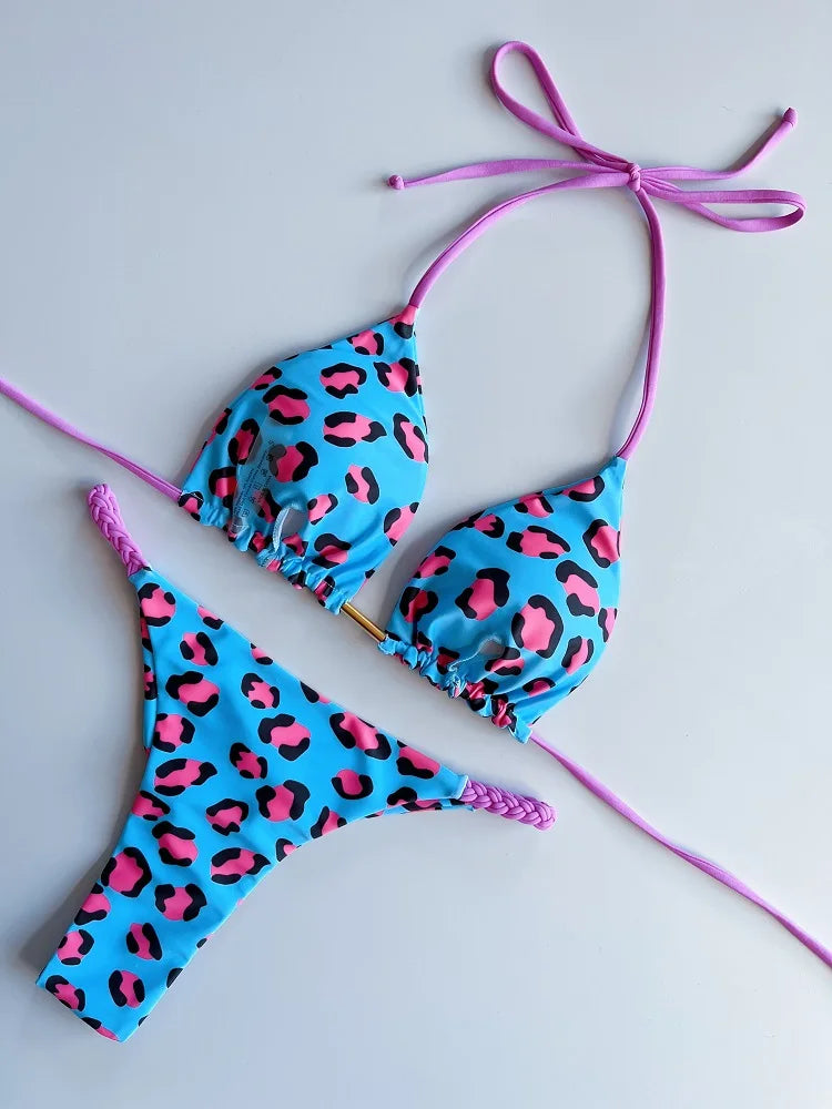 Braided Strap Bikini Set