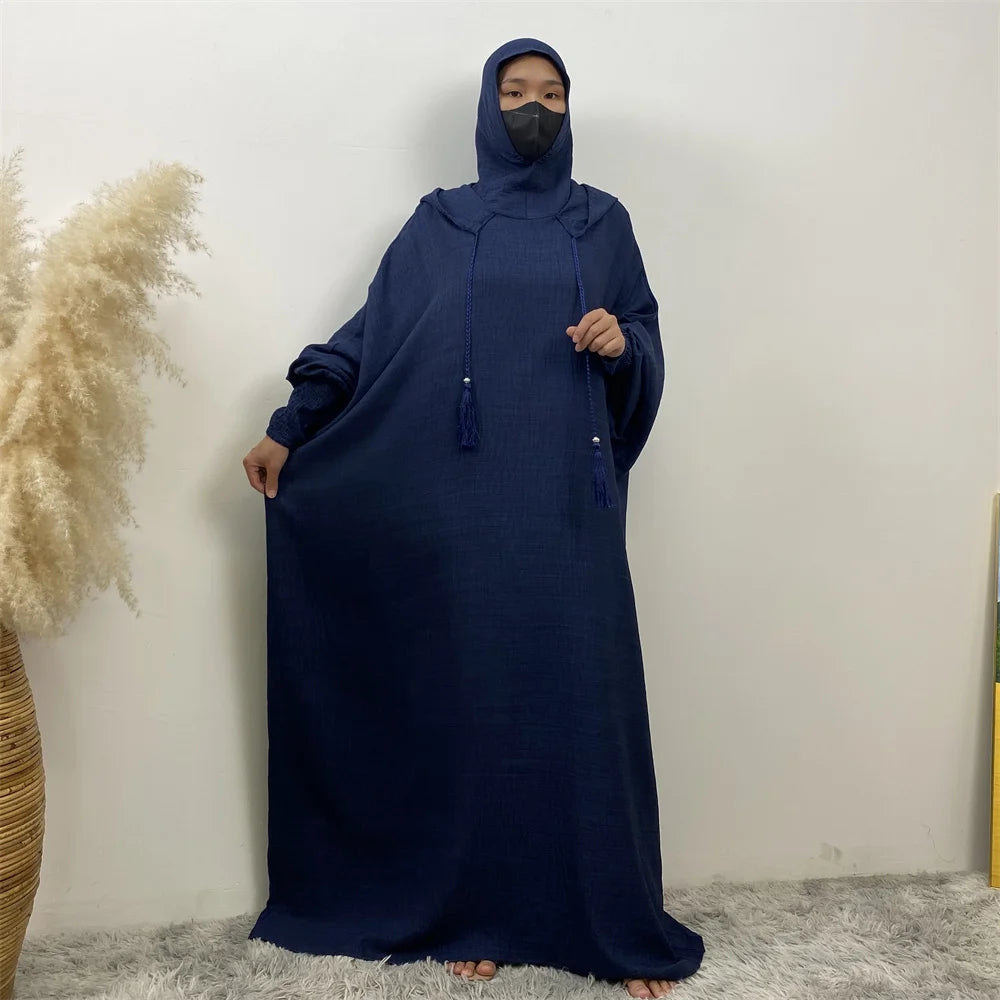 Women's Solid Color Jalabiya Dress