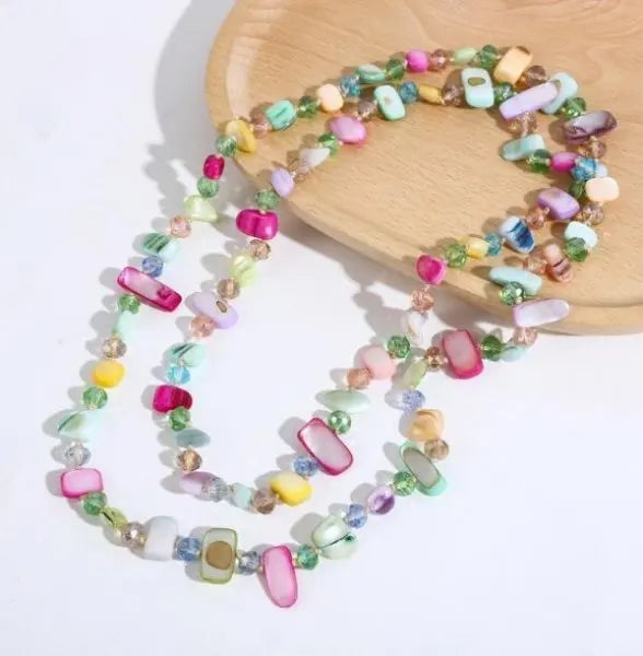 Natural Stone Layered Necklace