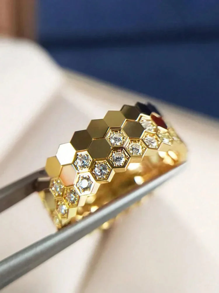 Sterling Silver Zircon Ring Set