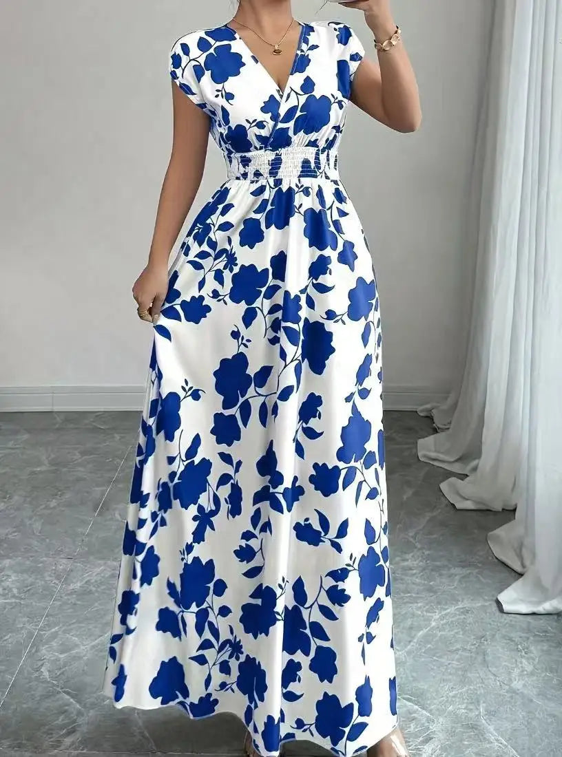 Floral Print Summer Long Dress