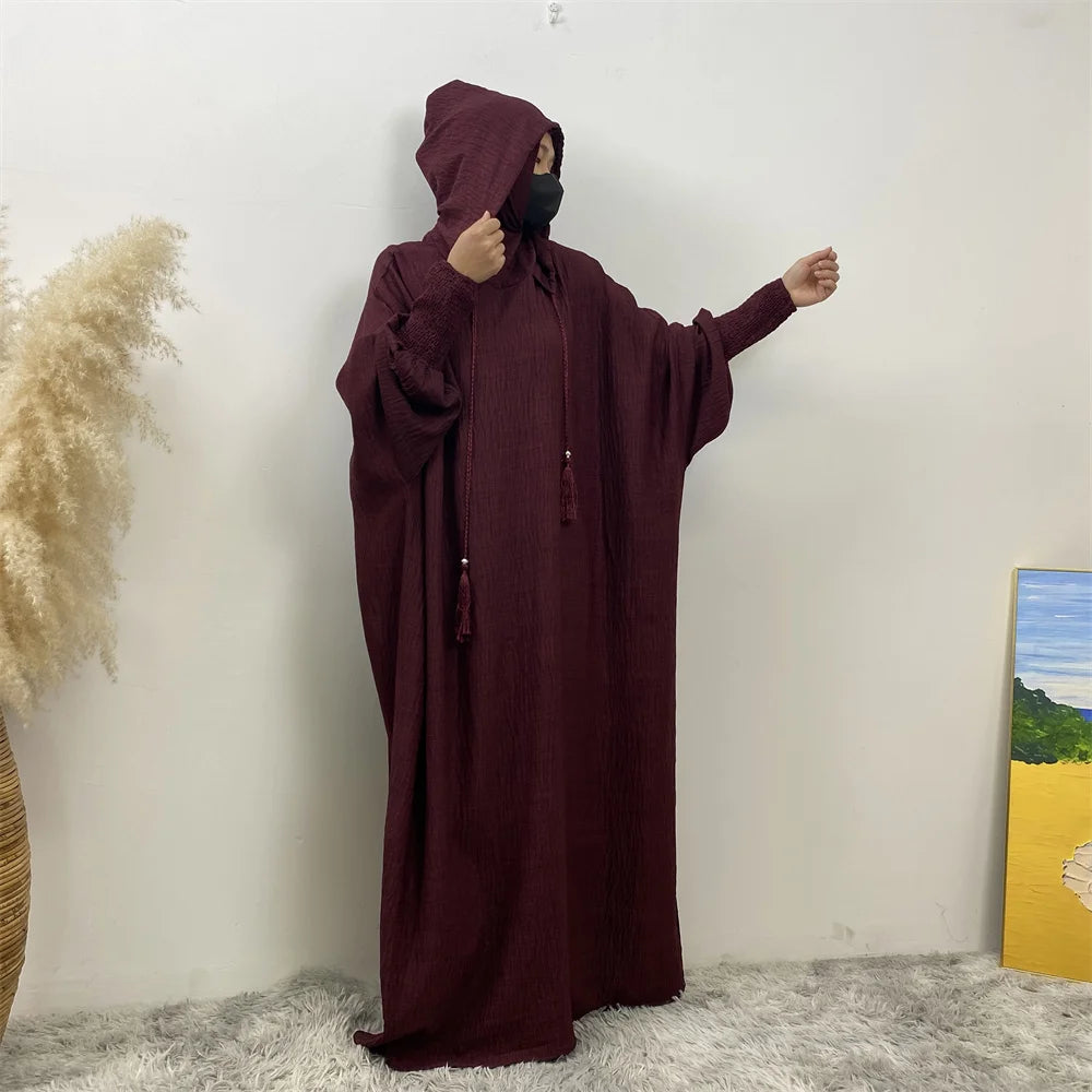 Women's Solid Color Jalabiya Dress