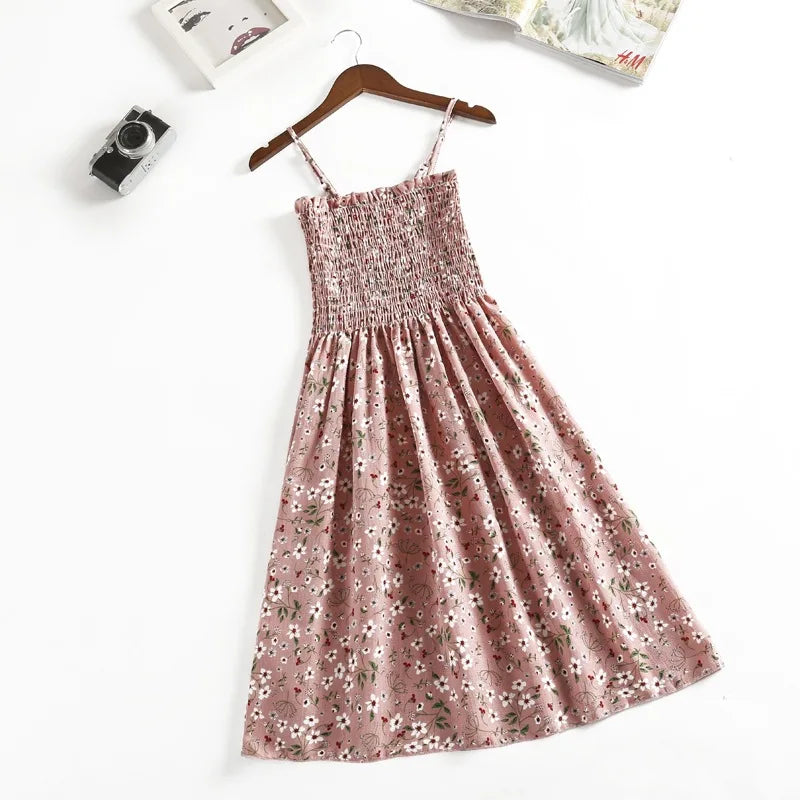 Women's Chiffon Spaghetti Strap Mini Dress