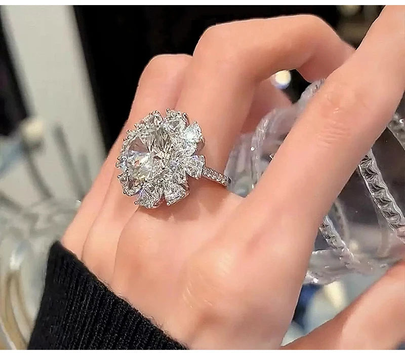 Elegant Moissanite Cocktail Ring