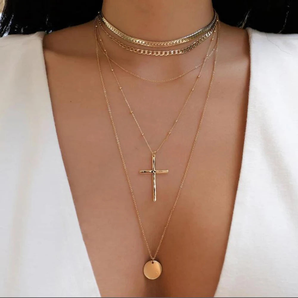 Multi-Layer Pendant Necklace Set