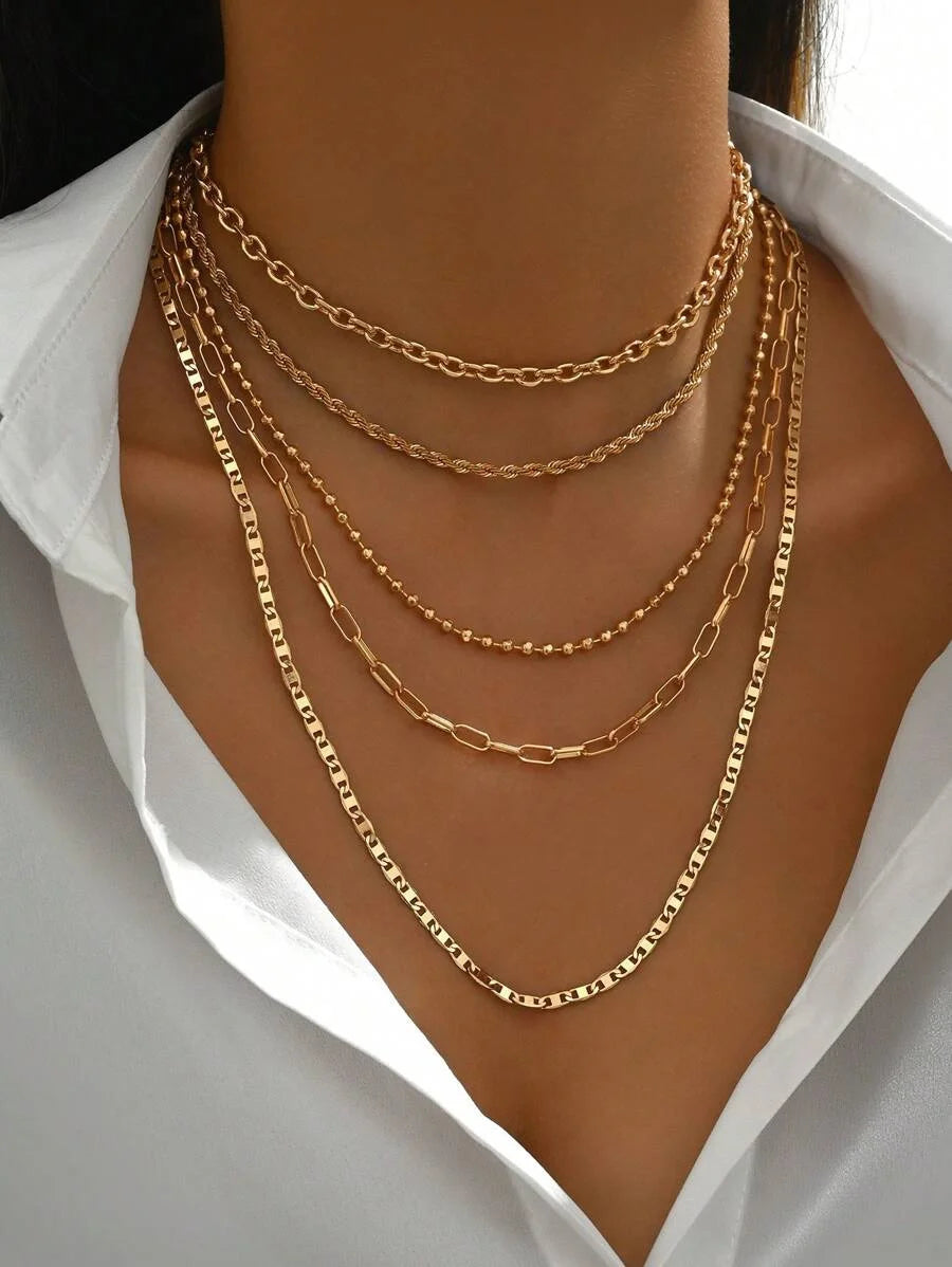 Multi-Layer Pendant Necklace Set