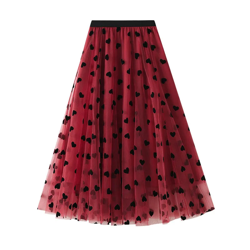 High-Waisted Mesh Skirt