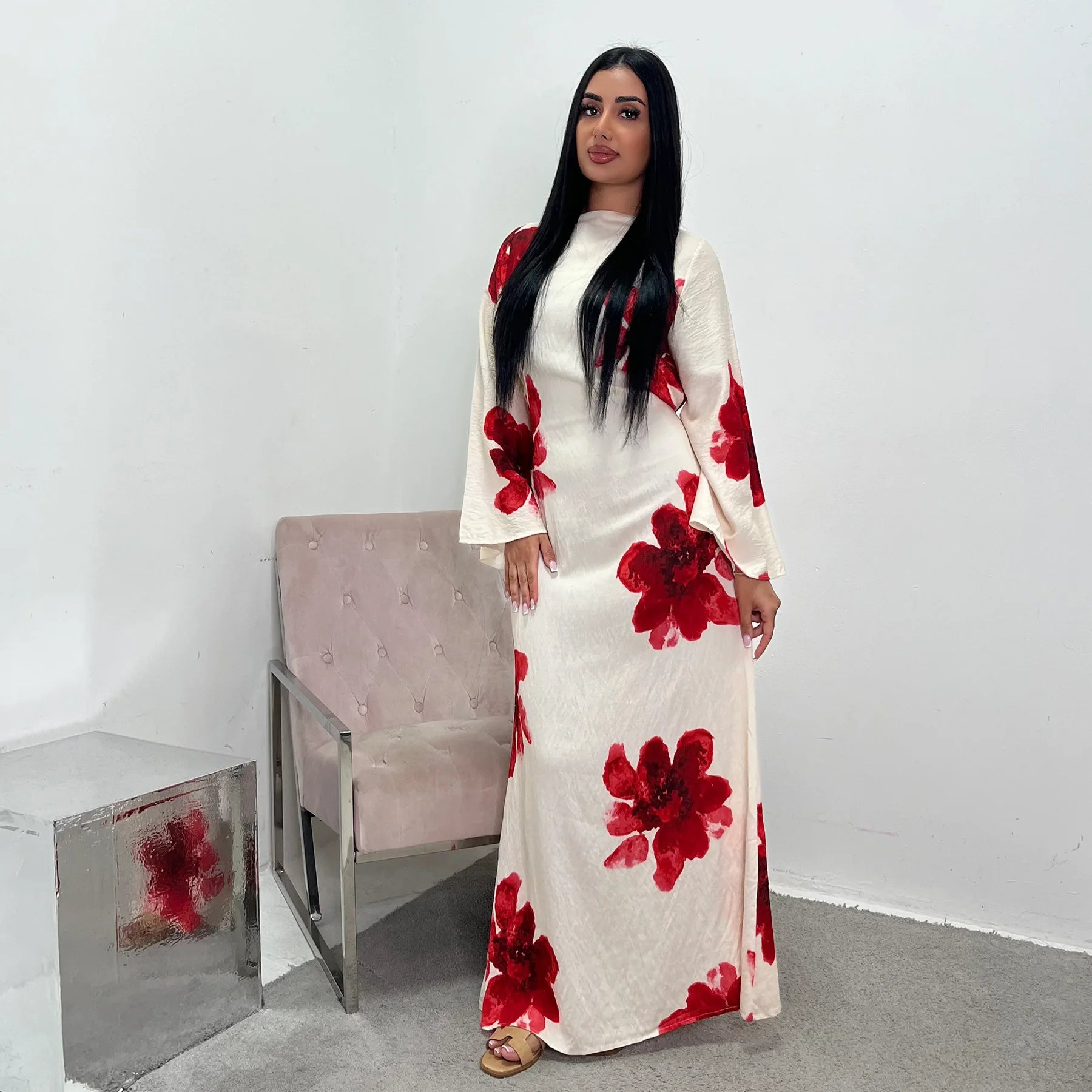 Elegant Bell Sleeve Islamic Dress