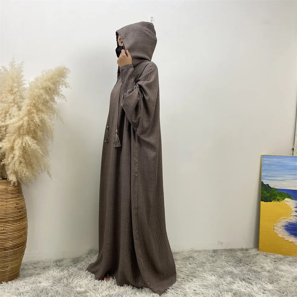 Women's Solid Color Jalabiya Dress