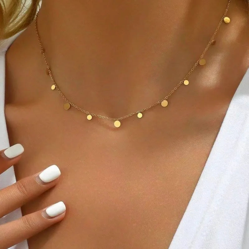 Stainless Steel Zircon Necklace