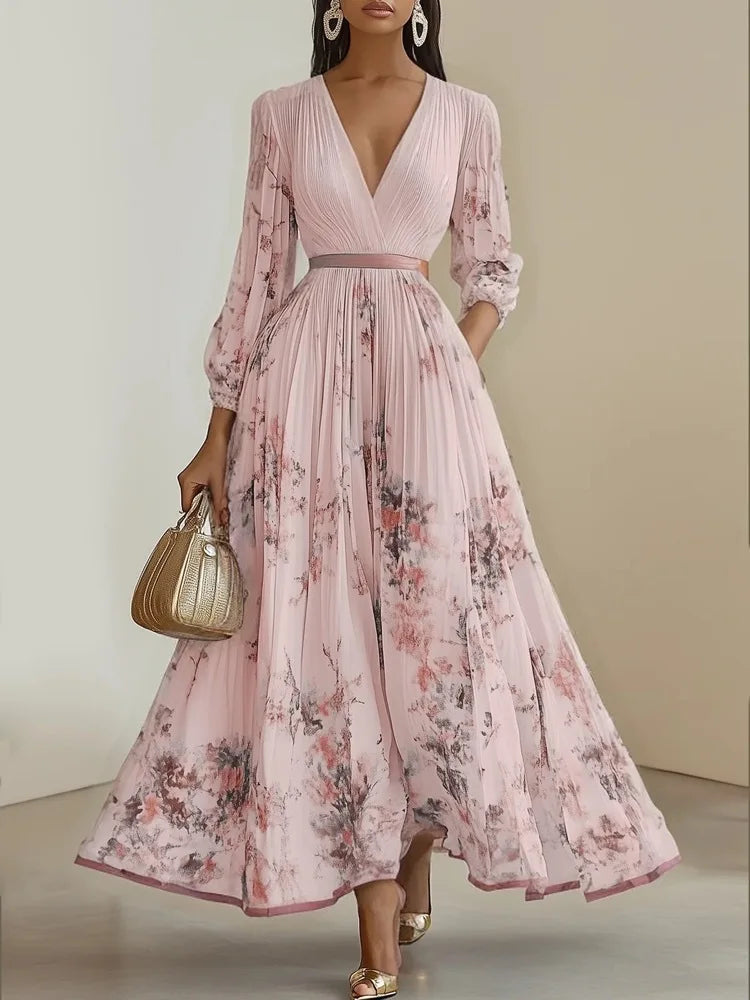 Women's Floral Evening Maxi Dress