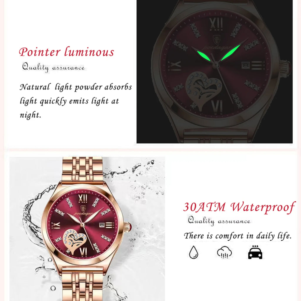 Elegant Stainless Steel Ladies Watch