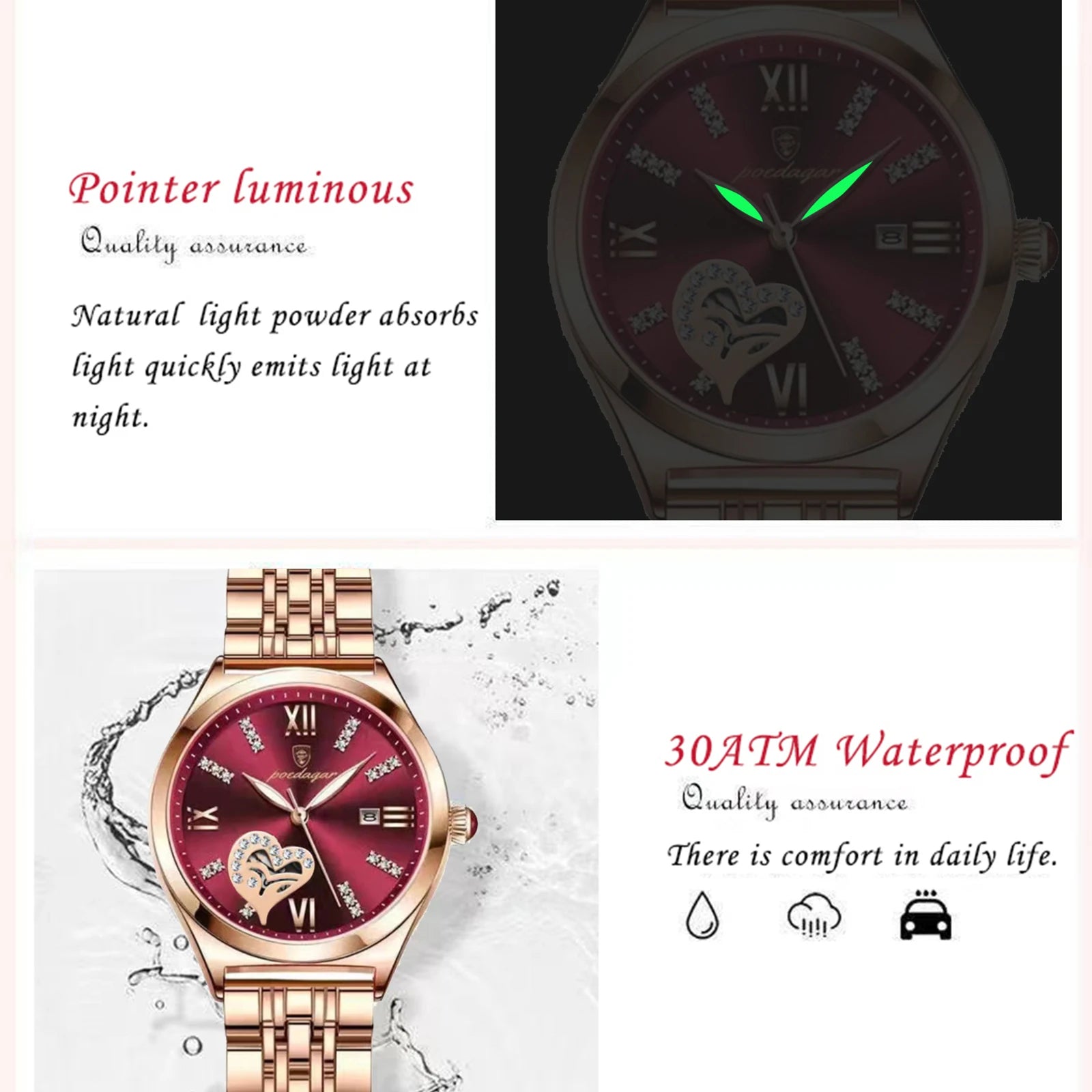 Elegant Stainless Steel Ladies Watch