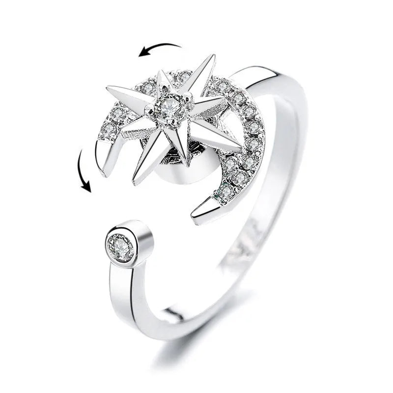 Floral Spinner Knuckle Ring