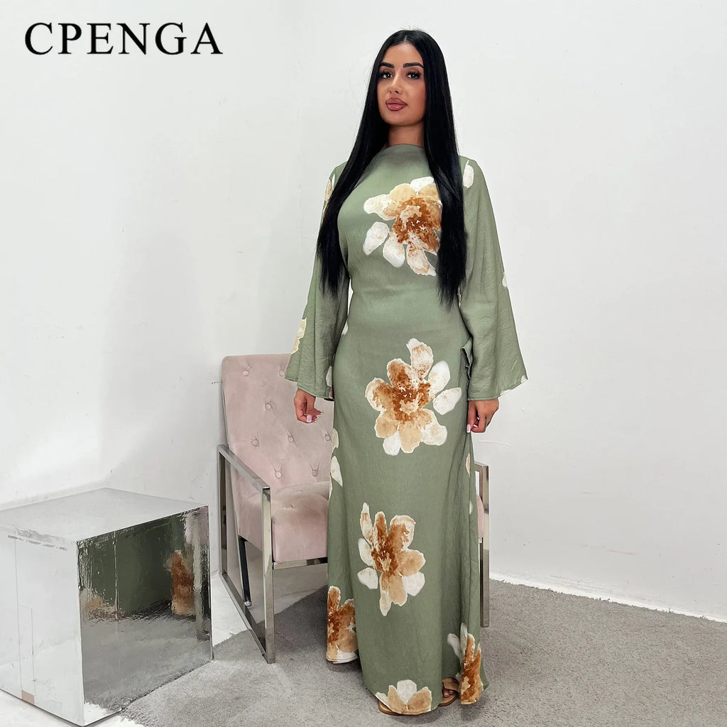 Elegant Bell Sleeve Islamic Dress