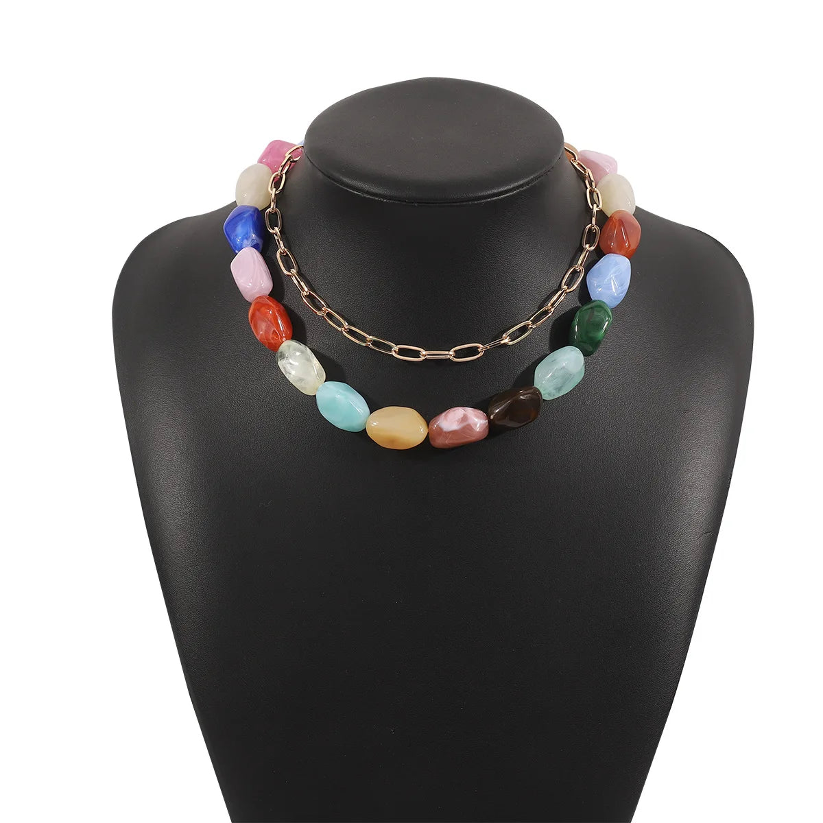 Colorful Gem Bead Necklace