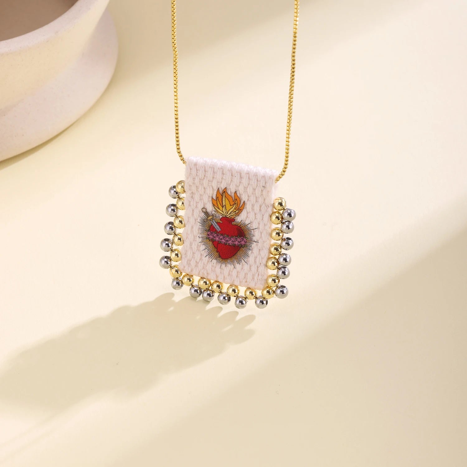 Catholic Sacred Heart Necklace
Virgin Mary Pendant Necklace