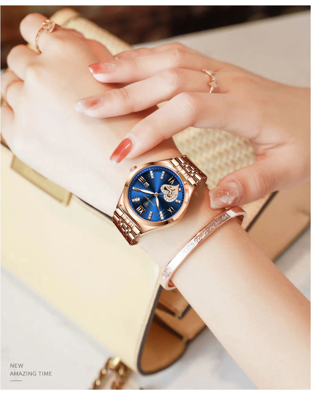 Elegant Stainless Steel Ladies Watch