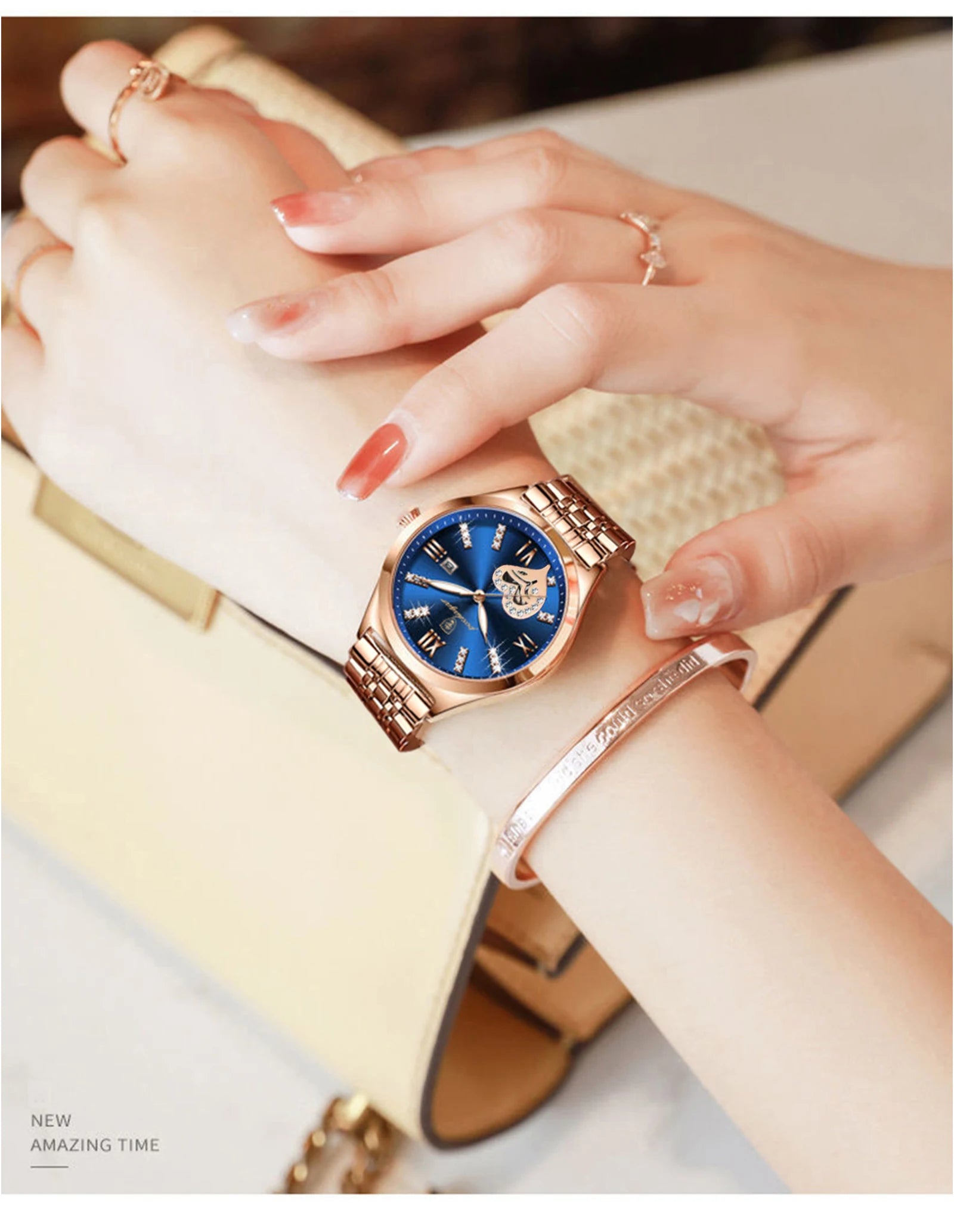 Elegant Stainless Steel Ladies Watch