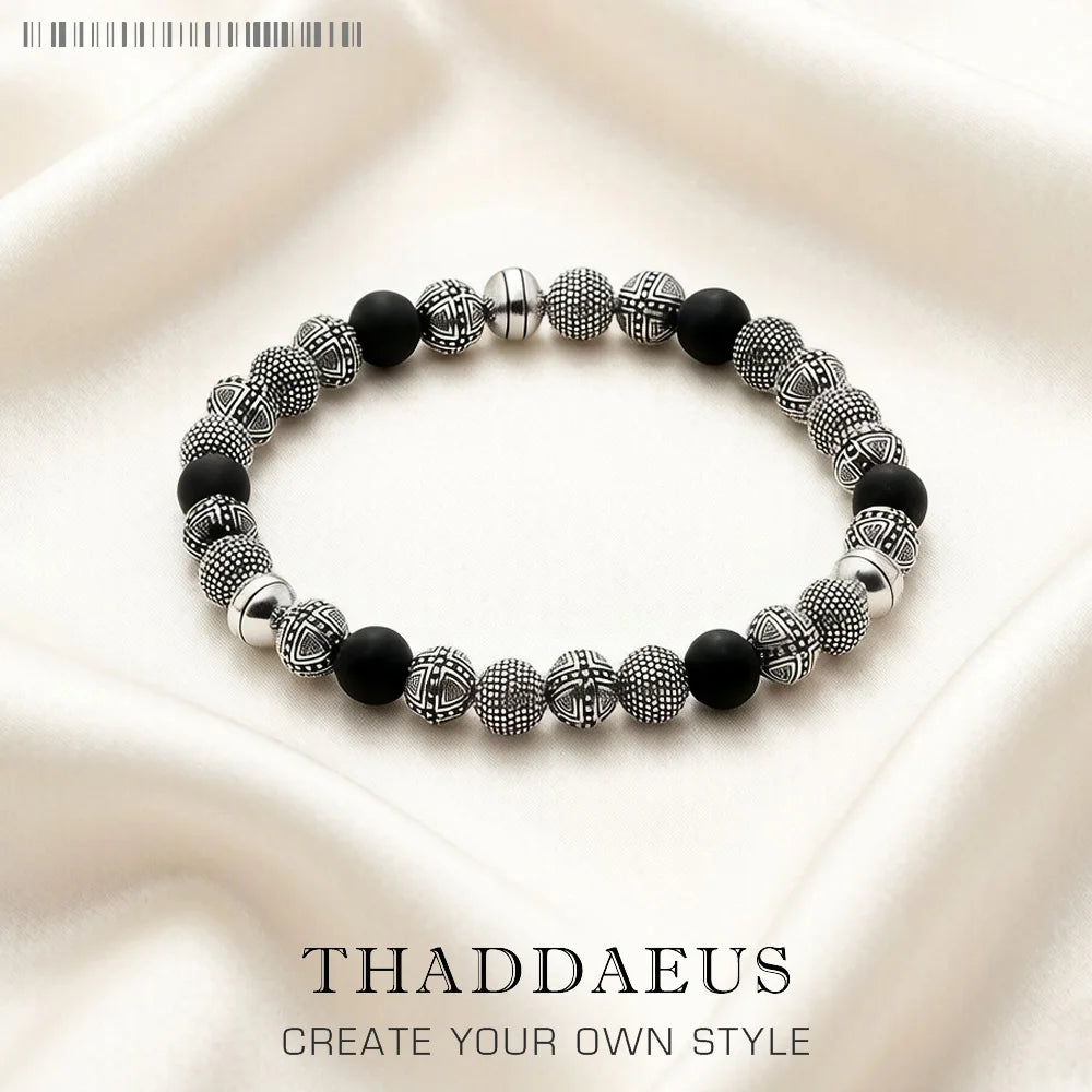 Obsidian Beaded Bracelet