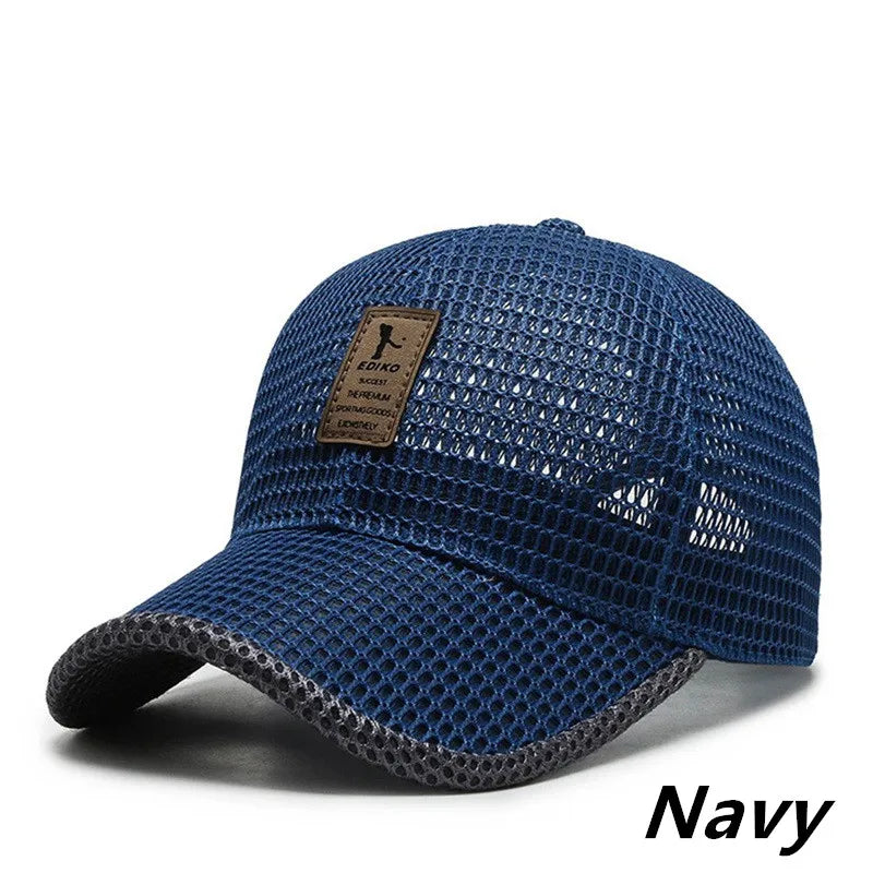 Men Women Outdoor Summer Full Mesh Net Cool Breathable Quick Drying  Sunhat Baseball Cap Anti-UV Tennis Golf Sport Trucker Hats