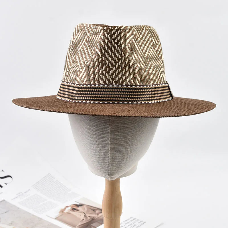Summer Straw Hat Outdoor Panama Man Gentleman Holiday Sun Hat