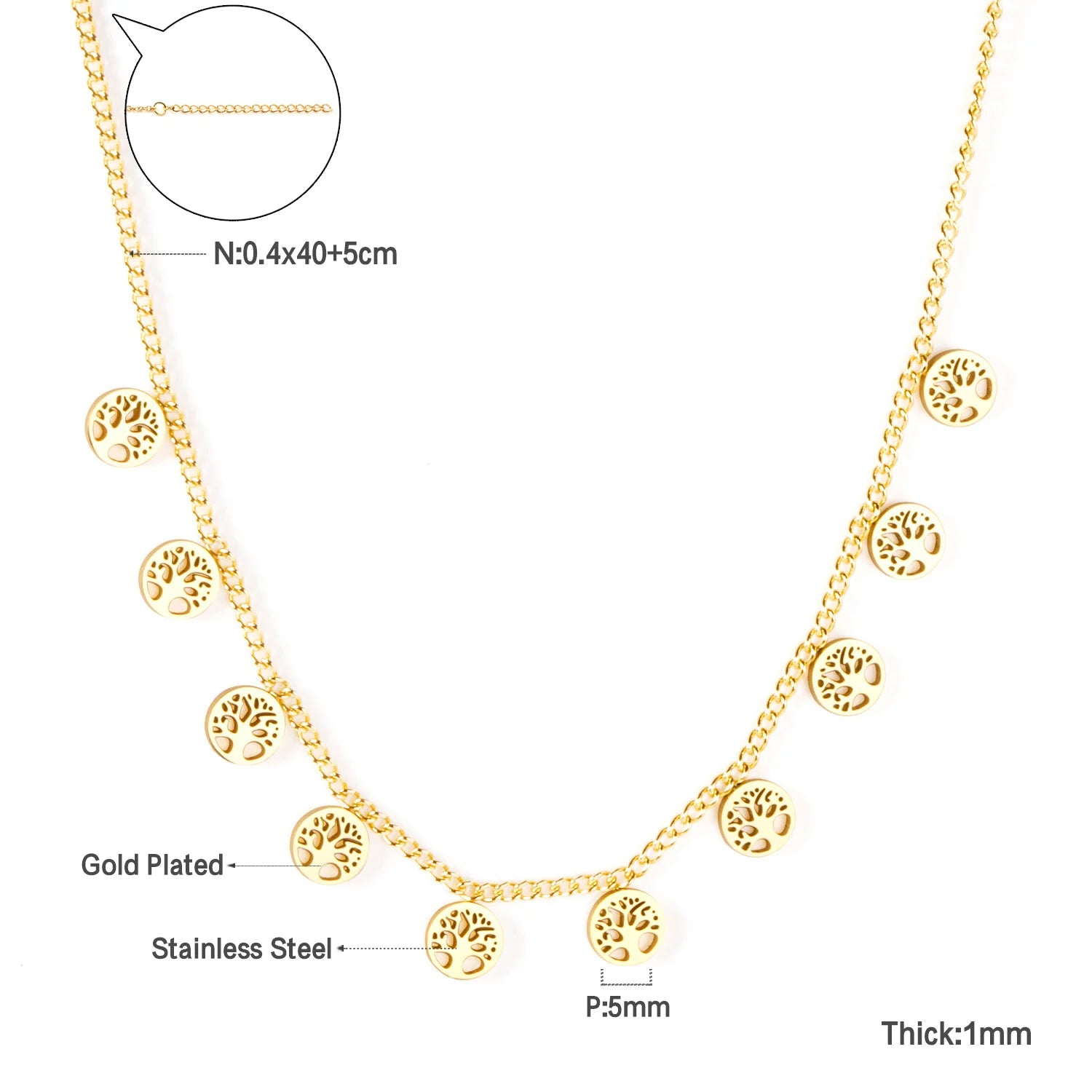 Golden Star Heart Necklace