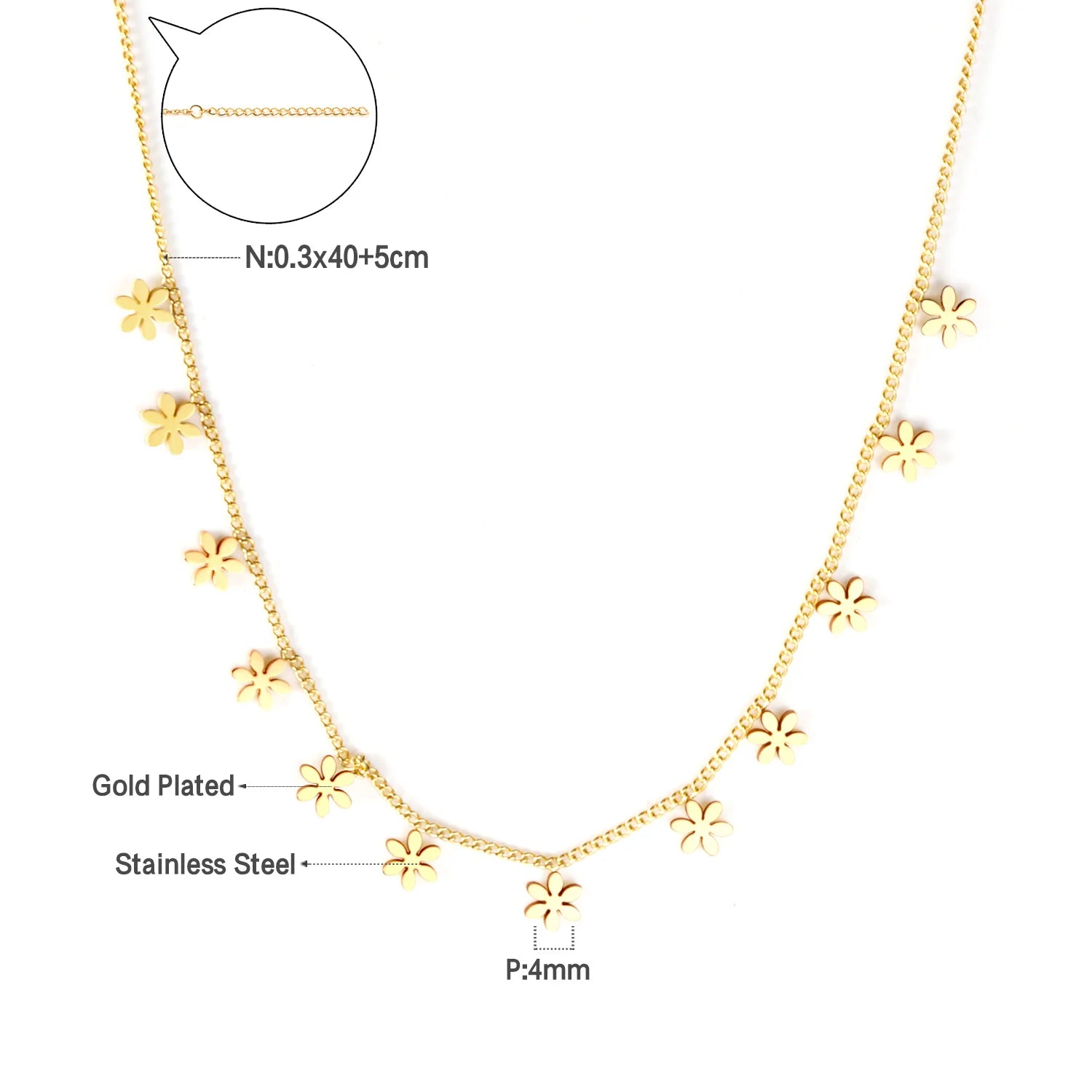 Golden Star Heart Necklace