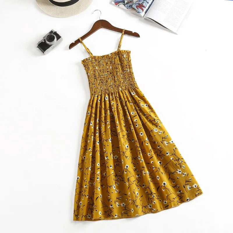 Women's Chiffon Spaghetti Strap Mini Dress