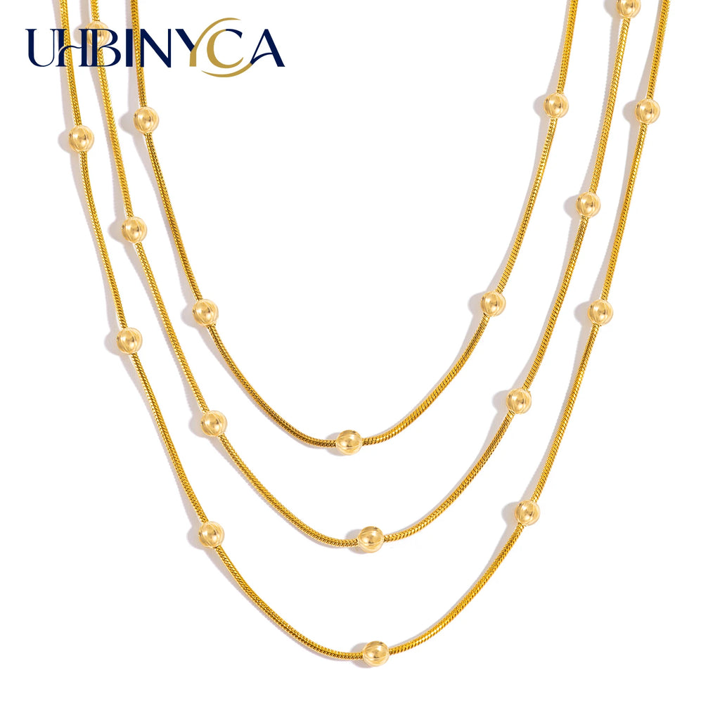 Triple Layer Chain Necklace
Stackable Gold Necklace