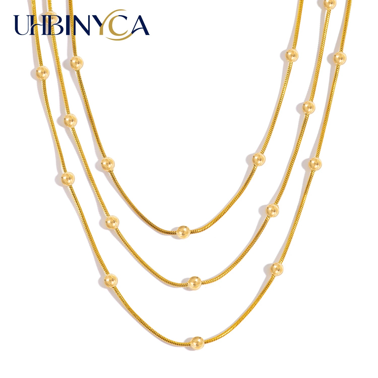 Triple Layer Chain Necklace
Stackable Gold Necklace