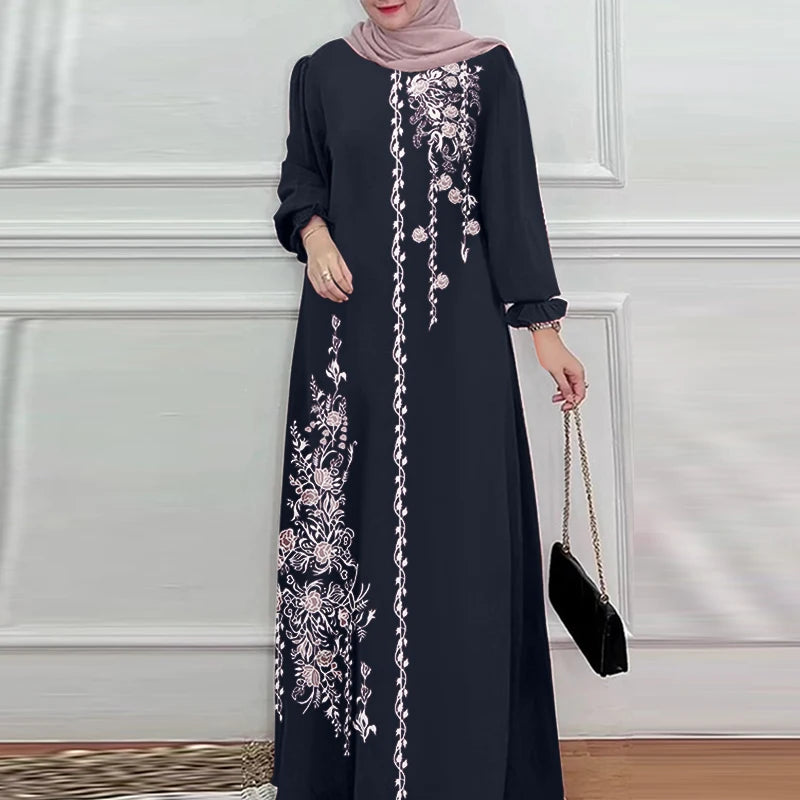 ZANZEA Vintage Floral Bohemian Maxi Dress