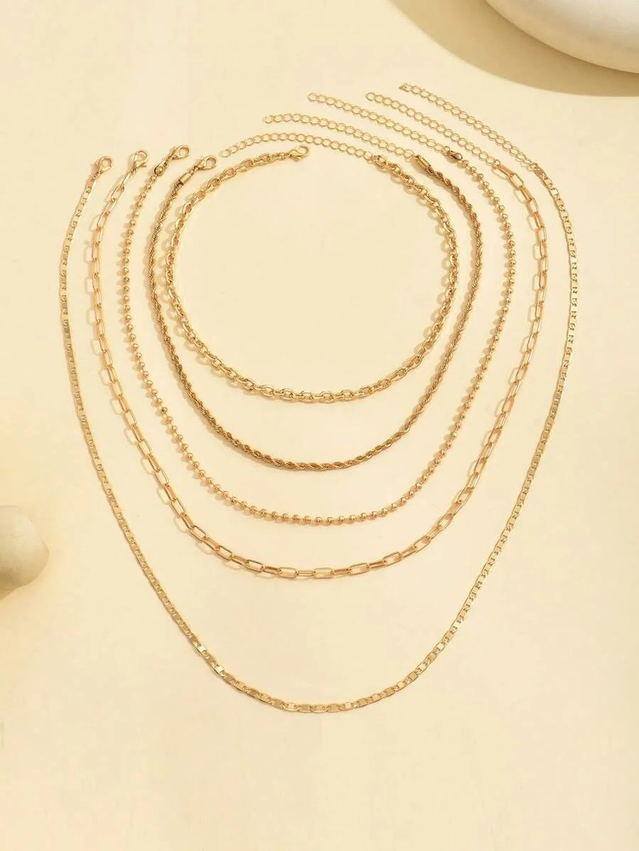 Multi-Layer Pendant Necklace Set