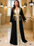 Gold Embroidered Islamic Maxi Dress