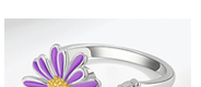 Floral Spinner Knuckle Ring
