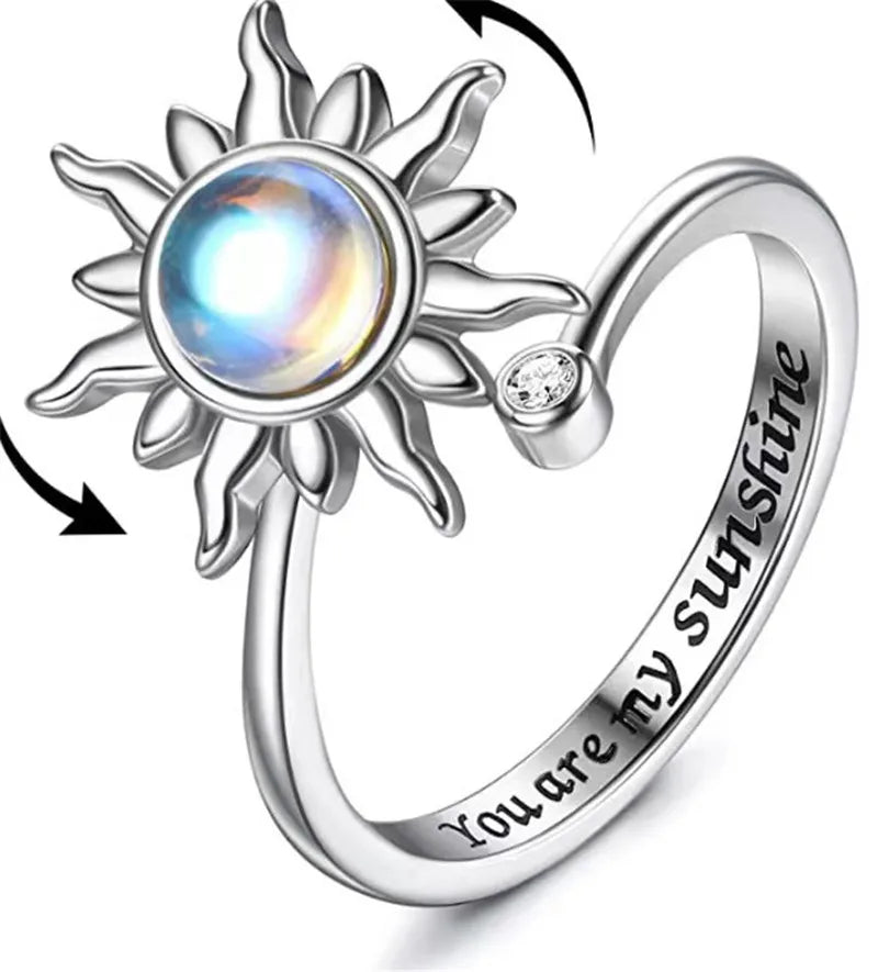 Floral Spinner Knuckle Ring