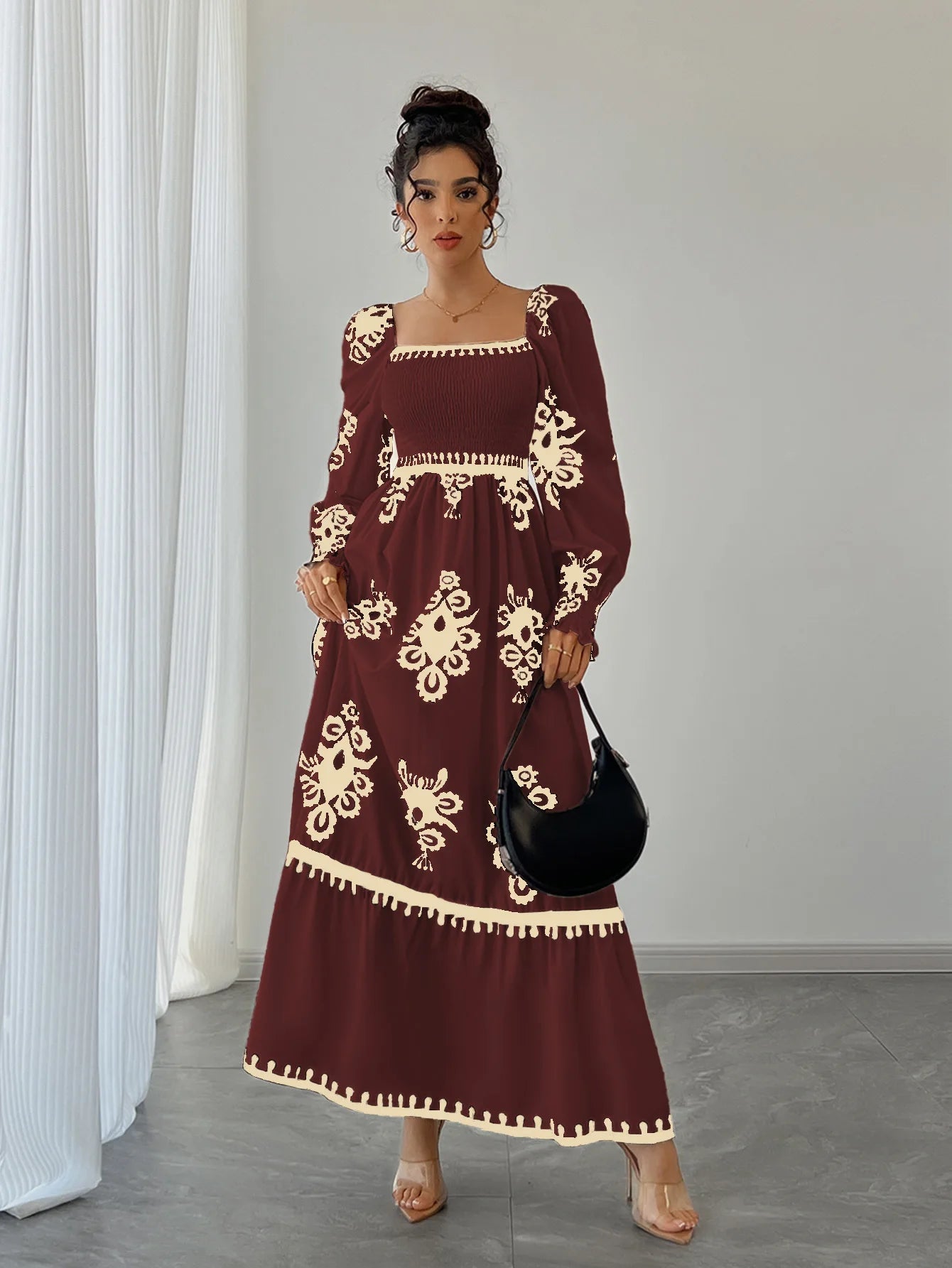 Fall & Winter Printed Dress