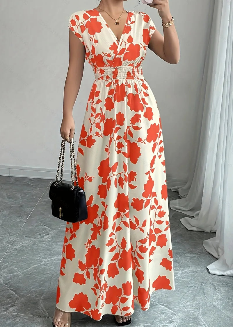 Floral Print Summer Long Dress