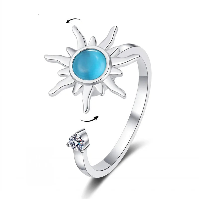 Floral Spinner Knuckle Ring