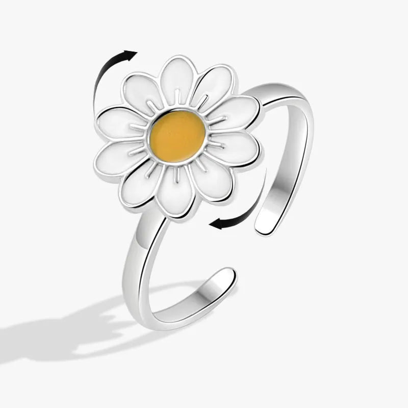 Floral Spinner Knuckle Ring
