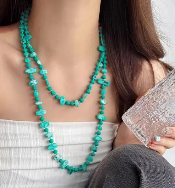 Natural Stone Layered Necklace