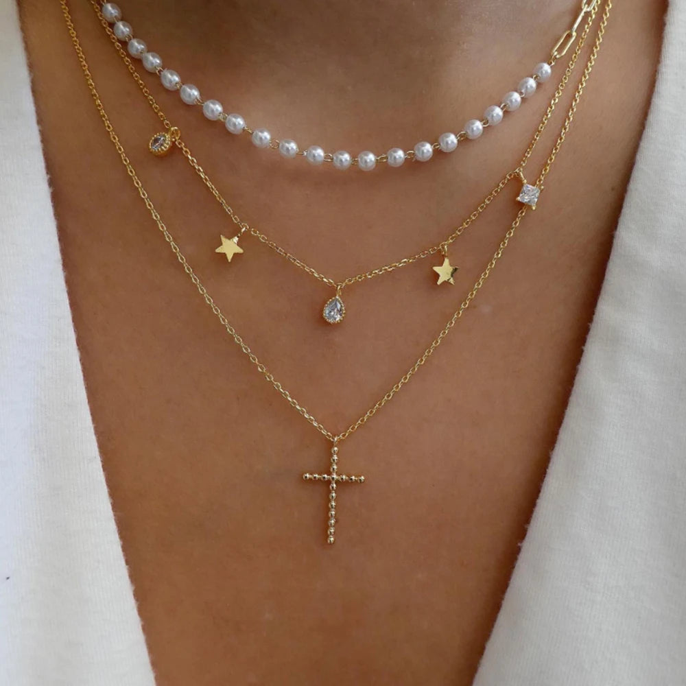 Multi-Layer Pendant Necklace Set