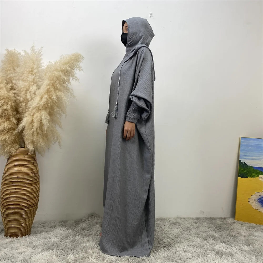 Women's Solid Color Jalabiya Dress