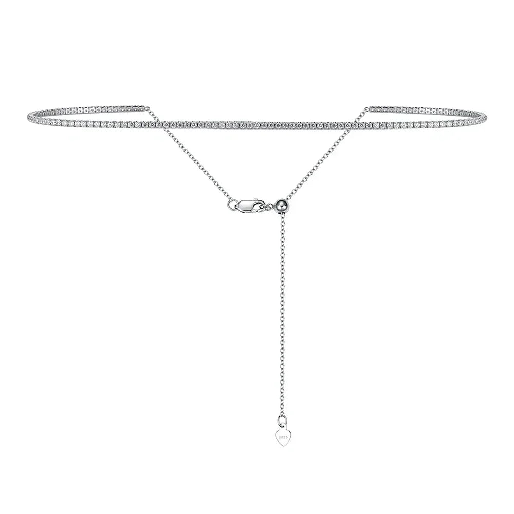 Diamond-Look Tennis Necklace