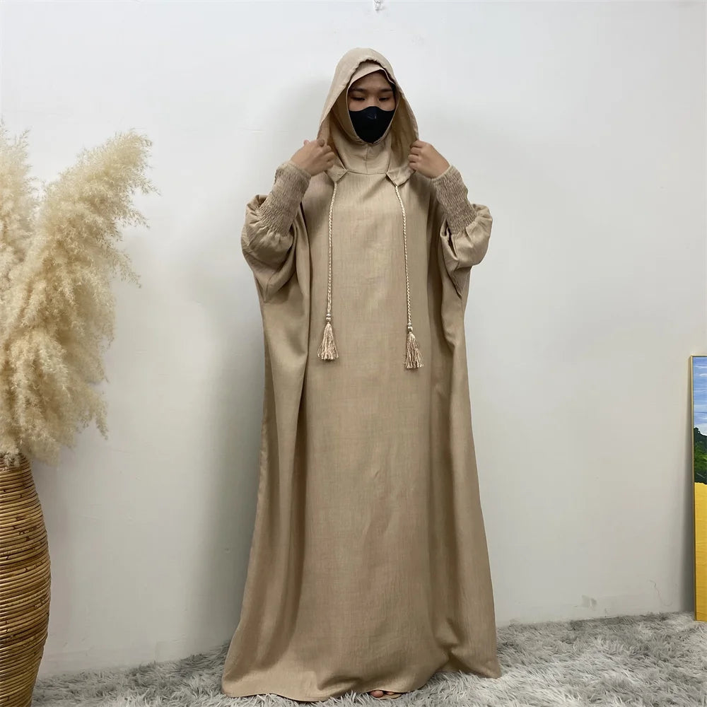 Women's Solid Color Jalabiya Dress
