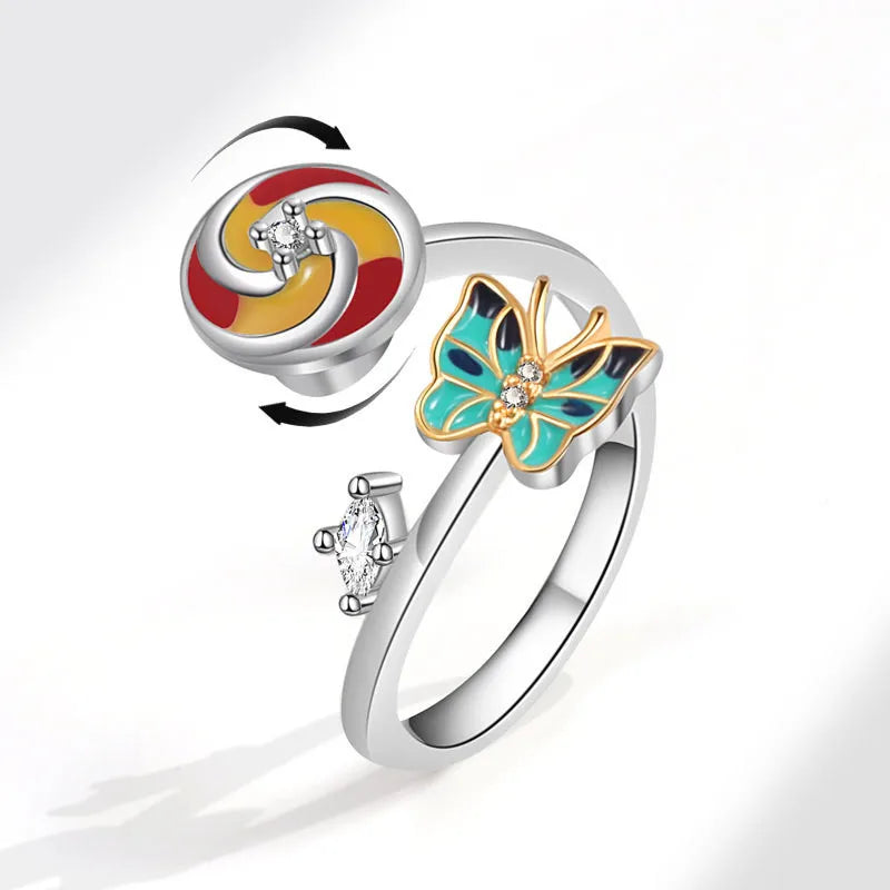 Floral Spinner Knuckle Ring